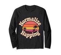 Normalize Napping Lazy Self-Care Sleep |- Long Sleeve T-Shirt