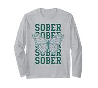 Normalize Sober Butterfly Sobriety Matters AA Support Long Sleeve T-Shirt