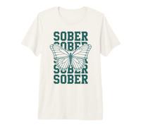 Normalize Sober Butterfly Sobriety Matters AA Support Premium T-Shirt
