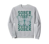 Normalize SOBER Butterfly Sobriety Matters AA Support Sweatshirt