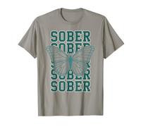 Normalize Sober Butterfly Sobriety Matters AA Support T-Shirt