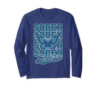 Normalize Sober Sisters Butterfly AA Mode On NA Anniversary Long Sleeve T-Shirt