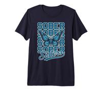 Normalize Sober Sisters Butterfly AA Mode On NA Anniversary Premium T-Shirt