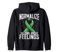 Normalize Talking About Feelings Mental Health Awareness Zip Hoodie