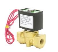 Normally Close 2 Way Water Brass Solenoid Valve 1/4" 3/8" 1/2" BSP Orifice 10mm 220V AC PXC-W11011 NBR Compact(1/2",AC110V)