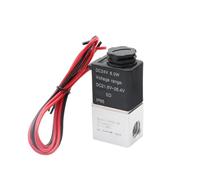Normally Closed 1/4" Solenoid Valve DC 12V 24V Pneumatic Position Coil Alloy Internal Electric AC 110V 220V for Air Water Oil(Wire-PC 6mm Fitting,DC12V)