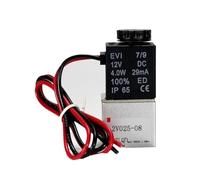 Normally Closed Brass Solenoid Valve 1/4" 1/8" DC 12V 24V 110V 220V 2 Way Direct-Acting Pneumatic Valves(1/8",12V)