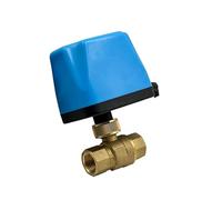 Normally Closed Full Bore Motorized Brass Ball Valve 2-Wire Electric Big Orifice Body 1Pcs(1/2",Normally Open_24VDC)