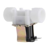 Normally Closed One-waySolenoid Valve, 2 Pcs 3/4" 12V 24V 220V PP N/C Magnetic Washing Machine Dispenser Water Pneumatic Pressure Controller Switch(220V)