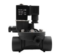 Normally Closed Plastic Solenoid Valve with Manual Switch and Flow Regulation for Water Control
