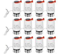 Normally Closed Smart Electric Actuator for Underfloor Heating, 230V M30x1.5 Thread Motorized Valve with VA80 Motor, Automatic Close on Power Off for Manifold Distribution Box, White, 12 Pack(White)