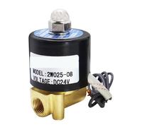 Normally Closed Solenoid Valve, Water, 2W025-08 DC24V/AC220V 2 Sub-Switch, 1/4 Brass Control(2W025-08 DC24V)