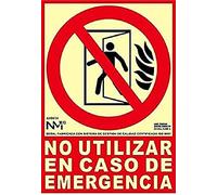 Normaluz A00414 - Non-Use Luminescent Sign Class A PVC 1mm 21 x 30 mm with CTE, RIPCI and Suitable for New Legislation