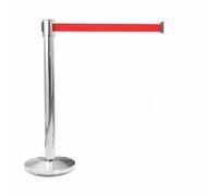 Normaluz BA50090 - Signage Divider Approved Stainless Steel Divider Post with 2 Metres Tape, Red, Stainless Steel, 910 x 51 x 320 mm