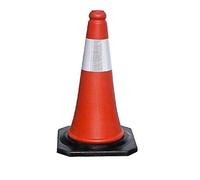 Normaluz Cone - Red Signalling Cones 75 cm with Adhesive Reflective Tape - Football and Training Cones - Safety Cone Resistant Material and Certified UNE-EN ISO 9001