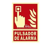 Normaluz RD00111 RD00111-Approved Luminescent Signal Alarm Push Button Class B PVC 0.7 mm 21x30 cm, Red