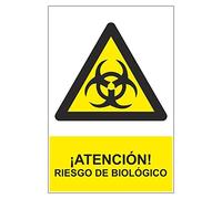 Normaluz RD30017 - Sign Attention! Biological Risk PVC Glasspack 0.7 mm 21 x 30 cm