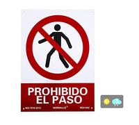 Normaluz RD41002 - Forbidden Sign El Paso PVC Signs 0.7 mm 30 x 40 cm, Red