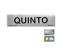 Normaluz RD707101 Rectangular Stainless Steel Self Adhesive Sign 0.8mm 5cm x 20cm