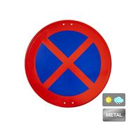 Normaluz V10022 - Round Vial Sign Stop and Parking Forbidden Metal Thermo-Polished 50 cm