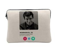 Norman Bates - Laptop and Tablet Case - Linen Look - Social Network Psycho Meeting Love - 12-13 Inches Protective Laptop Sleeve Printed in France