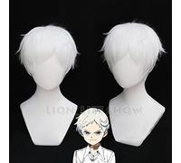 Norman Cosplay Wig Anime Yakusoku no Neverland Silvery White Cosplay Wig The Promised Neverland Norman Cosplay
