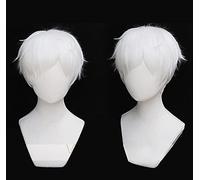 Norman Cosplay Wig Anime Yakusoku No Neverland The Promised Neverland 22194 White Heat Resistant Synthetic Hair Wigs + Wig Cap