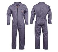 NORMAN Grey Men's Coveralls Boiler Suit Overalls for Warehouse Garages Workers Heavy Duty (S)