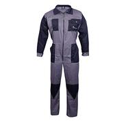 NORMAN Grey Men's Coveralls Boiler Suit Overalls For Warehouse Garages Workers Mechanics (S)