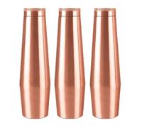 NORMAN JR, Copper Water Bottle 1L - Gift Box of 3, Plain, an Ayurvedic vessel made from pure copper - helps you drink more water, with many health benefits