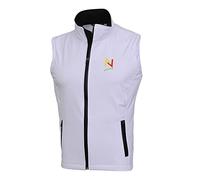 NORMAN Ladies Women's Softshell Bodywarmer Sleeveless Jacket Gilet Body Warmer Fleece White (as8, alpha, x_l, regular, regular)