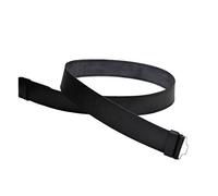 NORMAN Leather Kilt Belt Adjustable size for Kilts Highland Black/Brown Embossed or Plain (Plain, Black, L)