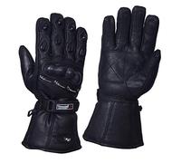NORMAN Leather Waterproof Thermal Winter Motorcycle Motorbike Gloves Warm Black (M)