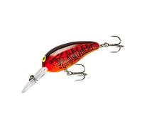 Norman Lures Middle N Mid-Depth Crankbait Bass Fishing Lure, Freshwater Accessories for Fishing, 2", 3/8 oz, Chili Bowl Gel Coat