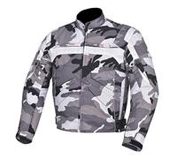 NORMAN Men's Jacket Motorcycle Motorbike Waterproof Textile Cordura With CE Armoured (as8, alpha, 3x_l, regular, regular, GREY CAMO)