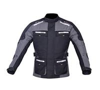 NORMAN Men's Motorcycle Motorbike Jacket Waterproof Textile CE Armoured Reflectors (as8, alpha, s, regular, regular, GREY)