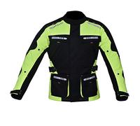 NORMAN Men's Motorcycle Motorbike Jacket Waterproof Textile CE Armoured Reflectors (as8, alpha, xx_l, regular, regular, HI-VIS)