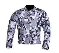 NORMAN Motorbike Motorcycle Waterproof Protection Jacket Armour Jacket Protective Jacket For Mens (as8, alpha, s, regular, regular, GREY CAMO)