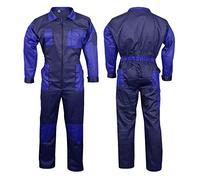NORMAN Navy Blue Men's Coveralls Boiler Suit Overalls For Warehouse Garages Workers Mechanics (2XL)