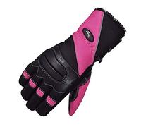 NORMAN Pink Motorbike Gloves Motorcycle waterproof windproof Leather/Textile Winter (L)