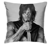 Norman Reedus Pillow Covers Daryl Dixon Double Sided Printing Pillow Cases Dorm Decor for Living Room Bedroom 45x45cm(18x18 ''), White 45cmx45cm