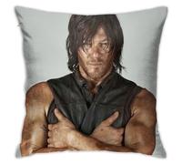 Norman Reedus Pillowcase Daryl Dixon Soft Comfortable Pillow Covers with Zipper Pillow Protectors 18x18 inch