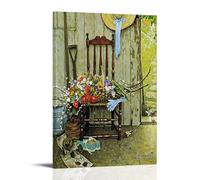 Nórman Róckwell Artistic Work (Spring Flowers) Poster Modern Canvas Wall Art Printed Pictures Aesthetic Home Decoration for Bedroom 16x24inch(40x60cm)