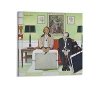 Norman. Rockwell. Waiting for The Art Editor Canvas Printing Famous Paintings, Wall Art Posters, Decorative Hanging Pictures Print Photo Art Painting Canvas Poster Home Modern Decor Posters 16x16inch(