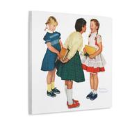 Norman Rockwell Works《Missing Tooth (2)》Printing Posters Modern Home Canvas Wall Decor Printed Art Picture for Bedroom Living Space 12x12inch(30x30cm)