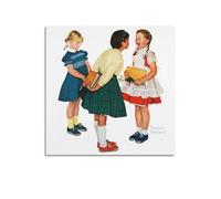 Norman Rockwell Works (Missing Tooth (2)) Traditional Artist Artwork Printed Wall Hanging Canvas Poster 24x24inch(60x60cm)