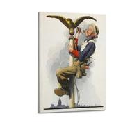 Norman Róckwell Works (The Painter) Antique Style Art Print Hanging Paintings Printed Canvas Wall Art Poster 08x12inch(20x30cm)