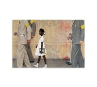 Norman Róckwell Works《The Problem We All Live With》Printing Posters Hanging Canvas Paintings Minimalist Wall Art Prints for Bedroom & Living Room 24x36inch(60x90cm)
