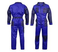 NORMAN Royal Blue Men's Coveralls Boiler Suit Overalls for Warehouse Garages Workers Mechanics (M)