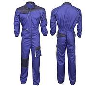 NORMAN Royal Blue Men's Work Wear Overalls Boiler Suit Coveralls Mechanics Boilersuit (L)